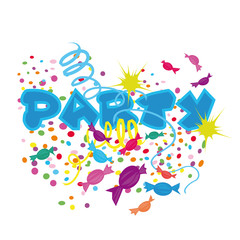 Party Confetti Paper Streamer Karamel Vektor