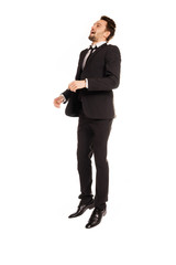 businessman jumping