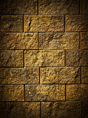 Dark gold brick wall