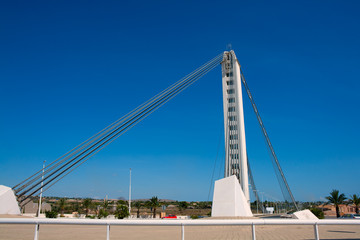 Elche Alicante Bimilenario suspension bridge over Vinalopo