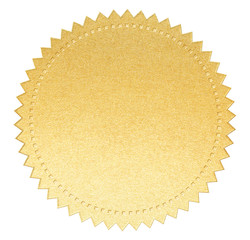 gold paper seal label with clipping path included - 60813995
