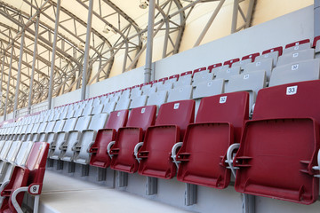 Naklejka premium Empty seats in a stadium