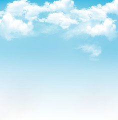 Blue sky with clouds. Vector background - 60814755