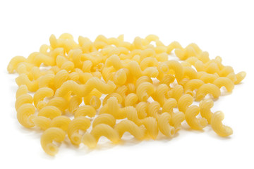 italian pasta portion isolated on white background