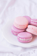 Macarons selective focus toned