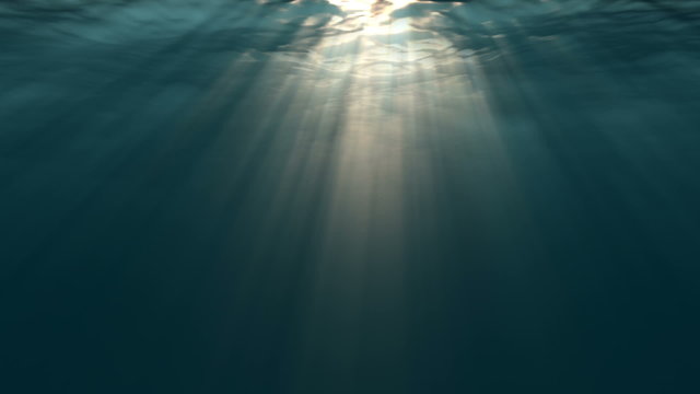 海中の真上の光