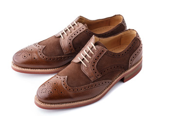 Pair of two tone mens brogues