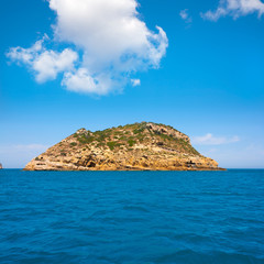 Javea Portixol Portichol island in Mediterranean Alicante