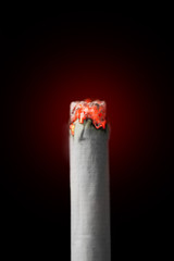 burning cigarette