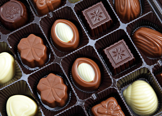 Assorted chocolate in packaging