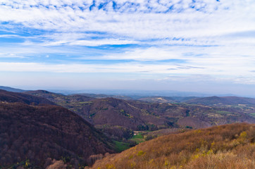 Homolje mountains landscape on a sunny autumn day