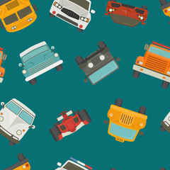 Seamless cars background and pattern