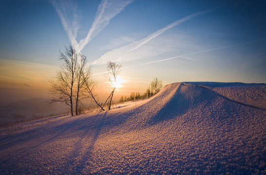 Sunrise in winter