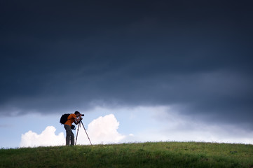 storm in mountains approaches