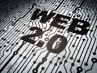 Web development concept: circuit board with Web 2.0