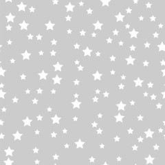 seamless pattern of white stars on a gray background.holiday bac