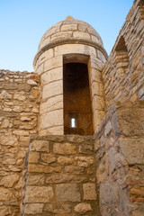 Fototapeta na wymiar Morella in castellon Maestrazgo castle fort tower