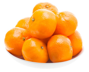 Tasty Sweet Tangerine Orange Mandarin Mandarine Fruit In White P