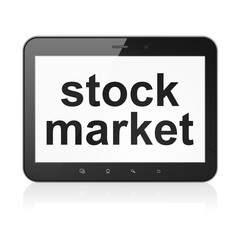 Business concept: Stock Market on tablet pc computer