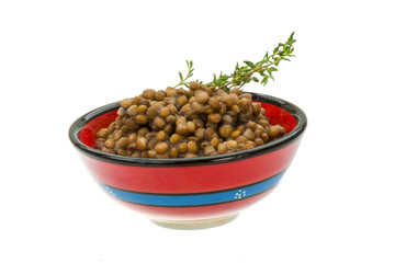 Backed lentils