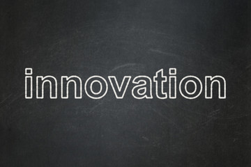Obraz premium Finance concept: Innovation on chalkboard background