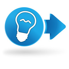 ampoule sur symbole web bleu