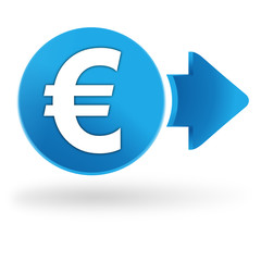 euros sur symbole web bleu
