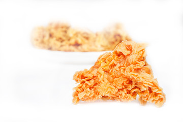 Fried chicken nuggets isolated