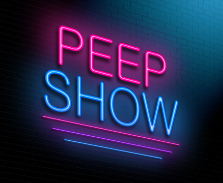 Peep show concept.