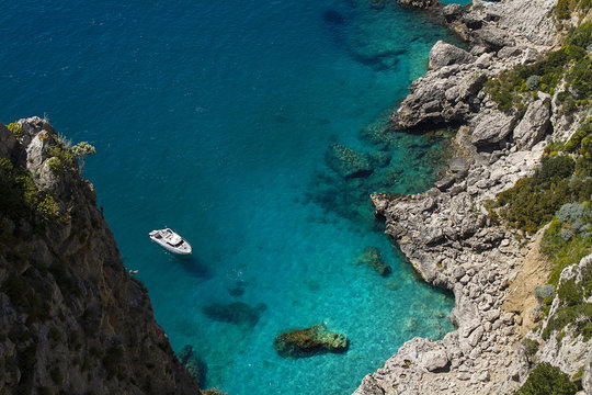 Rocky coastline, Capri island (Italy)