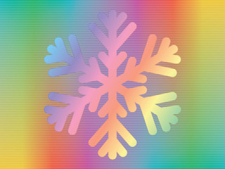 snowflake over spectrum background