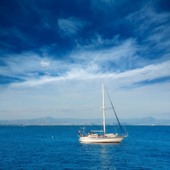 Fototapeta premium Tabarca islands boats in alicante Spain