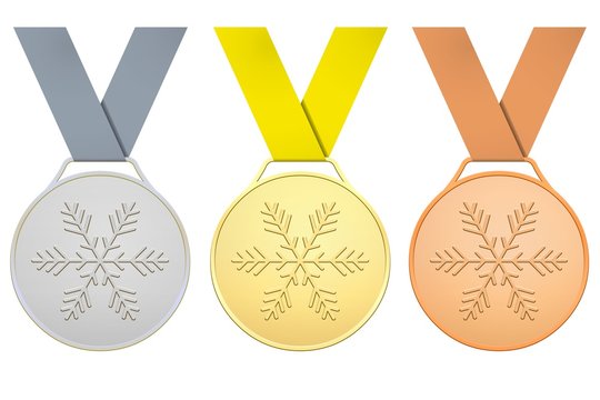 Médailles : or, argent et bronze