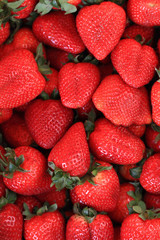 fresh fruits - juicy strawberries