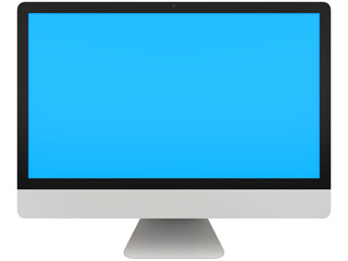 Desktop computer with blue screen