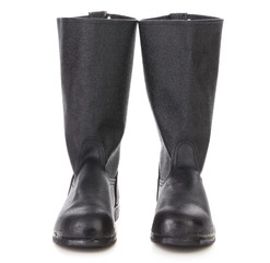 High boots black color.