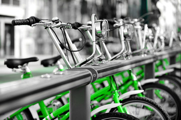 Rent a green bicycle