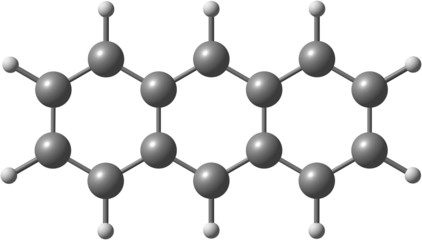 Obraz premium Anthracene molecular structure on white background