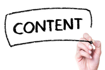 Content handwritten on glass