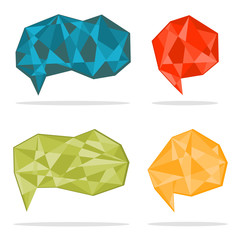 Vector trendy crystal shapes