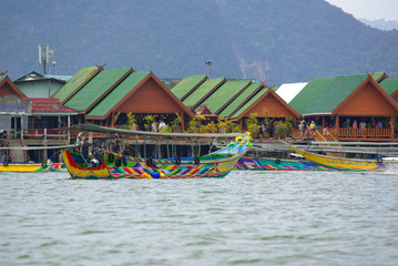 Fototapeta na wymiar Wioska Sea Gypsy. Phang Nga, Tajlandia