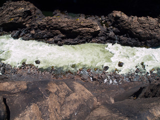 Zambezi river under the Victoria Falls