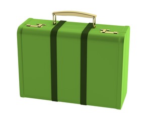 realistic 3d render of suitcase