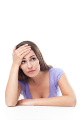 Fototapeta premium Worried woman