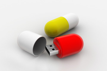 usb flash drive in tablet shape