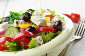 Homemade greek salad