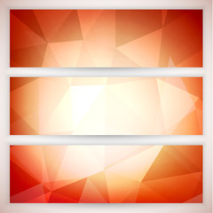 Fototapeta premium Abstract geometric triangular banners set