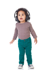 Young girl with headphones