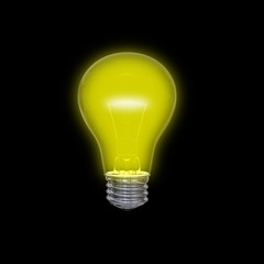 Yellow lightbulb