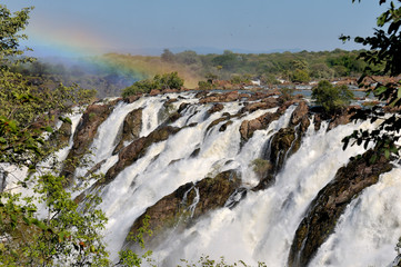 Fototapeta premium Sunrise at the Ruacana waterfall, Namibia